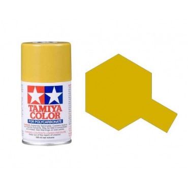 TINTA SPRAY RC PARA BOLHAS AMARELO MOSTARDA LATA 100ML TAMIYA PS-56